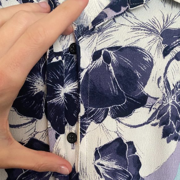 Maeve | Anthropologie | Hawaiian Floral Shirt Dress | Adjustable Waist | Small - Picture 7 of 11